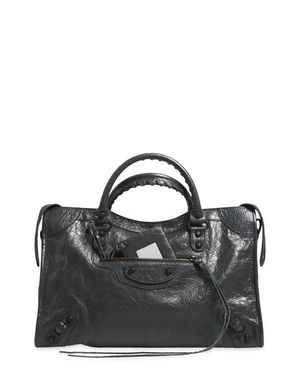 Balenciaga Medium Le City Leather Satchel - Black