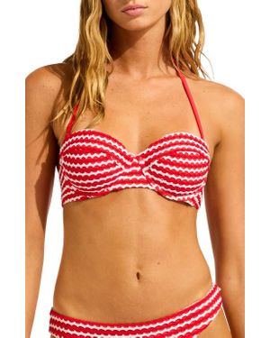 Seafolly Underwire Bustier Bikini Top - Red