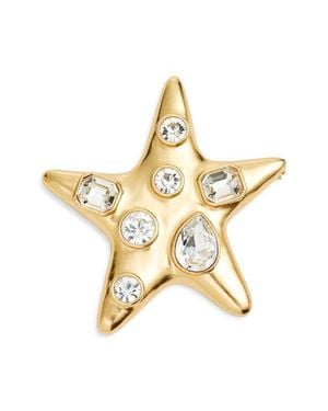 Kenneth Jay Lane Jackie Star Pin - Metallic