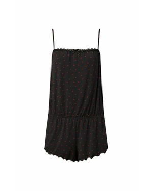 WeWoreWhat Lace Panel Romper - Black