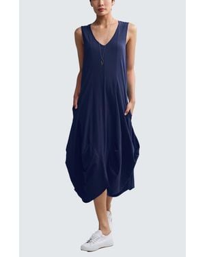 Luukaa Calista Voluminous Jersey Dress - Blue