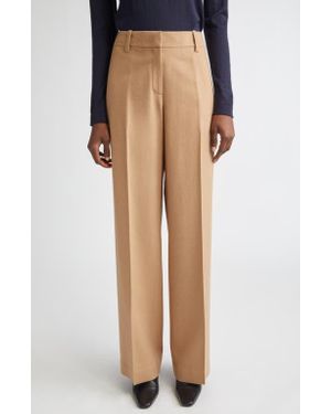 Lafayette 148 New York Sullivan Hair Wide Leg Pants - Natural