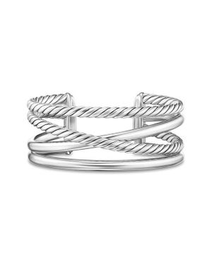 David Yurman Bold Crossover Multi Row Cuff Bracelet - White