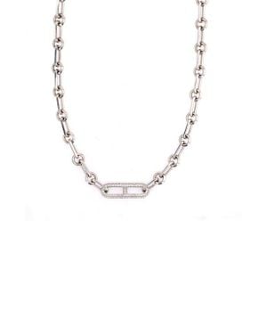 Sheryl Lowe Diamond H Link On Soho Chain - Blue