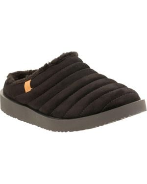 Revitalign Valley Faux Fur Lined Slipper - Black
