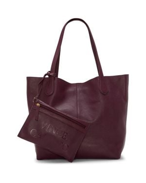 Vince Camuto Jenna Pebble Leather Tote - Purple