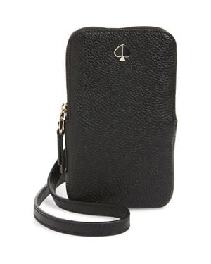 Kate Spade Polly Leather Phone Crossbody Bag - Black