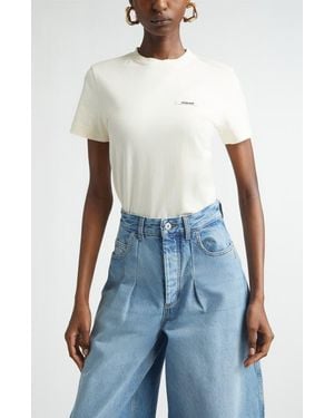 Jacquemus Le T-Shirt Gros Grain T-Shirt - Natural