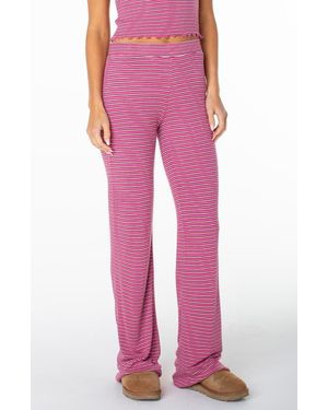 Roxy Summer Fling Rib Flare Pants - Pink