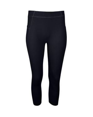 Lezat Mae Organic Cotton High Waisted Capri Legging - Blue