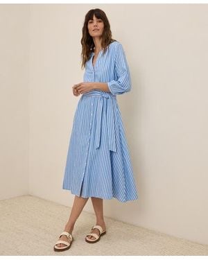 Pact Organic Cotton Sunset Lightweight Cotton Easy Dress - Blue