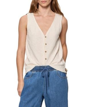 Sanctuary Easy Textured Vest - Blue