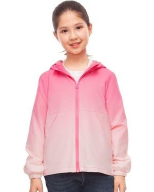 Rokka&Rolla Kids' Lightweight Fleece-Lined Windbreaker - Pink