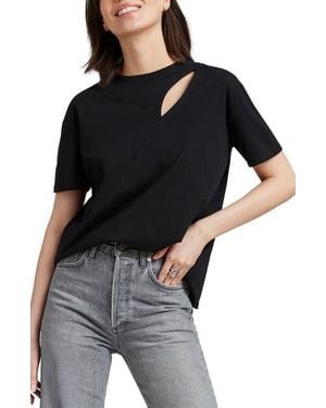 MARCELLA Leonie Cutout Organic Cotton Top - Black
