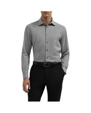 Bugatchi James Ooohcotton Performance Long Sleeve Button-Up Shirt - Gray