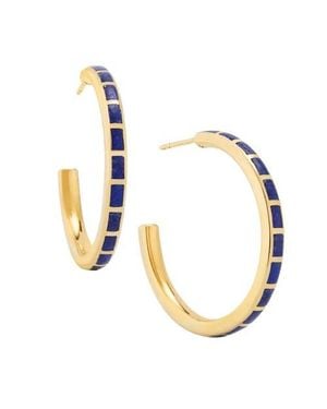 Jan Leslie Dash Hoop Earring Set - Metallic