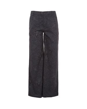 lords of harlech Phillis Wide Leg Tailored Pant Montgat Paisley - Blue