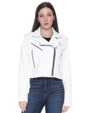 Blue Revival Ride Or Die Faux Leather Jacket - White