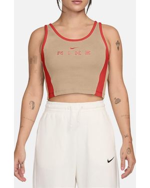 Nike Sportswear Street Gx Graphic Crop Tank - White