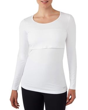 Modern Eternity Maternity Maternity/Nursing Tee - White