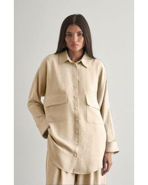 Mizalle Linen Tunic - Natural