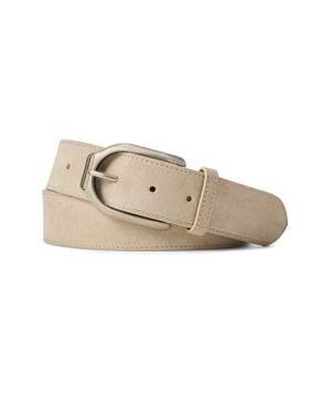 Ralph Lauren Tan Suede Belt - Natural