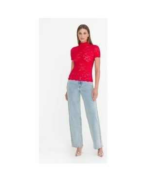 Generation Love Callen Lace Top - Red