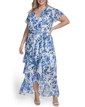 white christmas dresses Ingrid Ruffle Pleated Gown – THEIA main image 0
