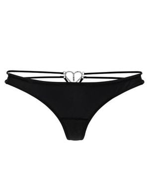 Lascana Strappy Heart Thong - Black