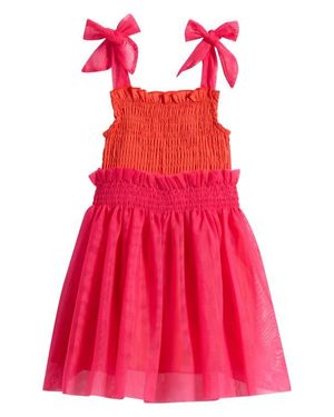 ALL SMALL.CO Kids' Philippa Smocked Dress - Red