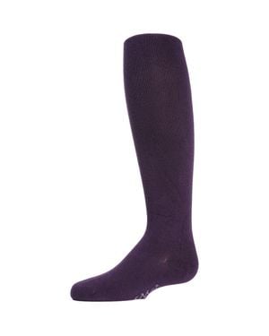 Memoi Kid's Soft Pima Cotton Opaque Tights - Purple