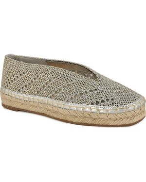 Nine West Rorie Woven Espadrille - Metallic