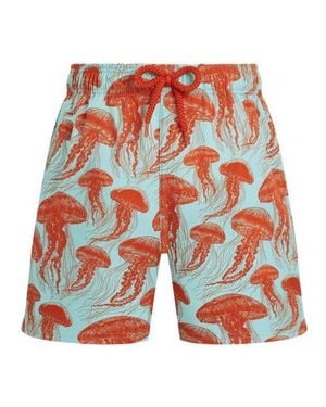 Vilebrequin Boys Stretch Swim Trunks Jellyfish Dance - Blue