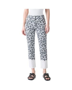 Akris Punto Maru Daisy Tapered Leg Ankle Jeans - Blue