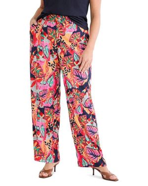 NIC+ZOE Kauai Garden Wide Leg Pants - Red