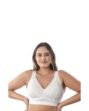 Parfait Adriana Wire-Free Lace Bralette - White