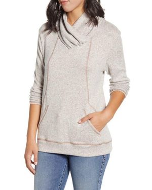 Loveappella Cross Neck Seamed Pullover - White