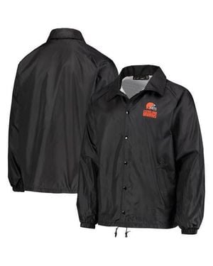 Dunbrooke Cleveland Browns Coaches Classic Raglan Full-Snap Windbreaker Jacket - Black