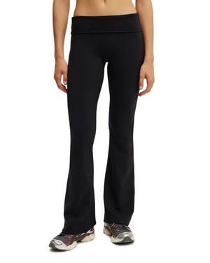Cotton On Active Ultra Soft Roll Over Flare - Black