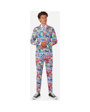 Opposuits Kids' Spongebob Frenzy Two-Piece Suit & Tie Set - Blue