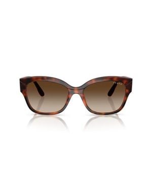 Vogue 55Mm Polarized Gradient Butterfly Sunglasses - Brown