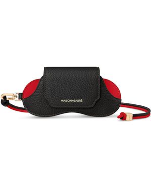 Maison De Sabre Leather Sunglasses Sling Case - Red