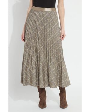 Lyssé Sabrina Pleated Ponte Midi Skirt - Multicolor