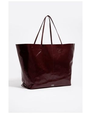 Bimba Y Lola Leather Maxi Shopper Bag - Red