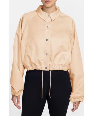 Nike Sportswear Water Repellent Satin Coach Jacket - Blue