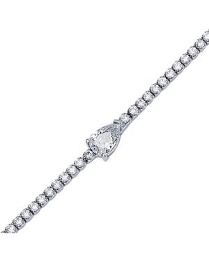 Mazin Jewels Pear Drop Tennis Bracelet - Metallic