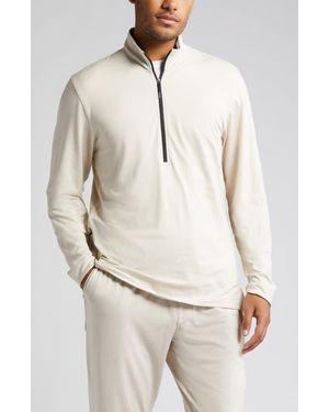 Zella Restore Soft Performance Half Zip Pullover - White
