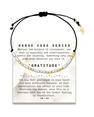 Elliot Young Morse Code Bracelet On Adjustable Cord - White