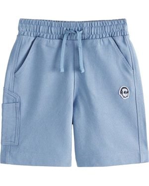Next Kids' Core Apppliqué Cotton Drawstring Shorts - Blue