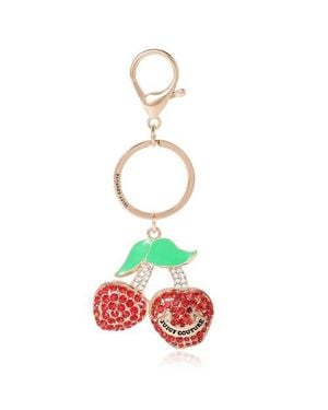 Juicy Couture Cherry Pave Charm Keychain - Green
